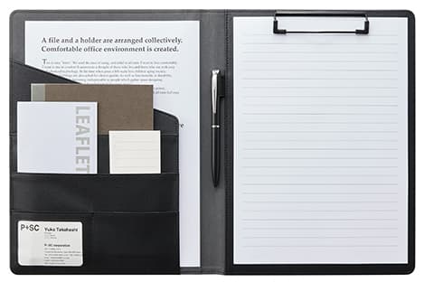 「PU合成皮革クリップファイル」新発売