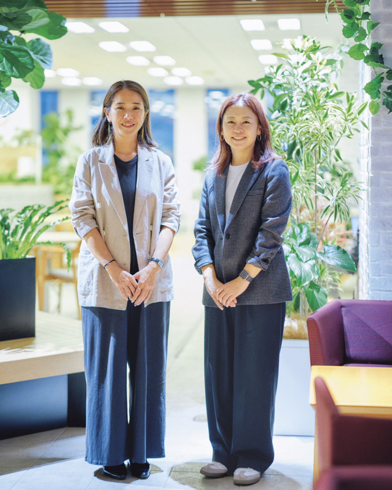 写真：プラス株式会社 ジョインテックスカンパニー　丸山 茜、​株式会社WILLTEX　代表取締役社長 上田 彩花様